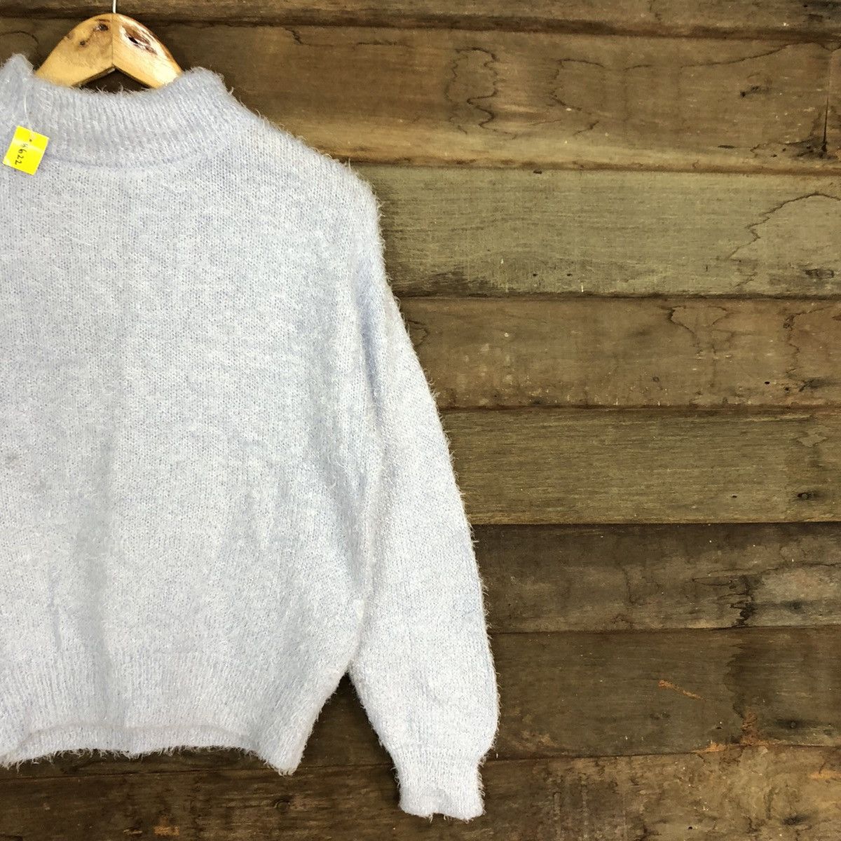 GU × Homespun Knitwear × Japanese Brand DL Gu Japan Light Blue Mohair fur shaggy Knitwear #B622 Size S / US 4 / IT 40 - 5 Thumbnail