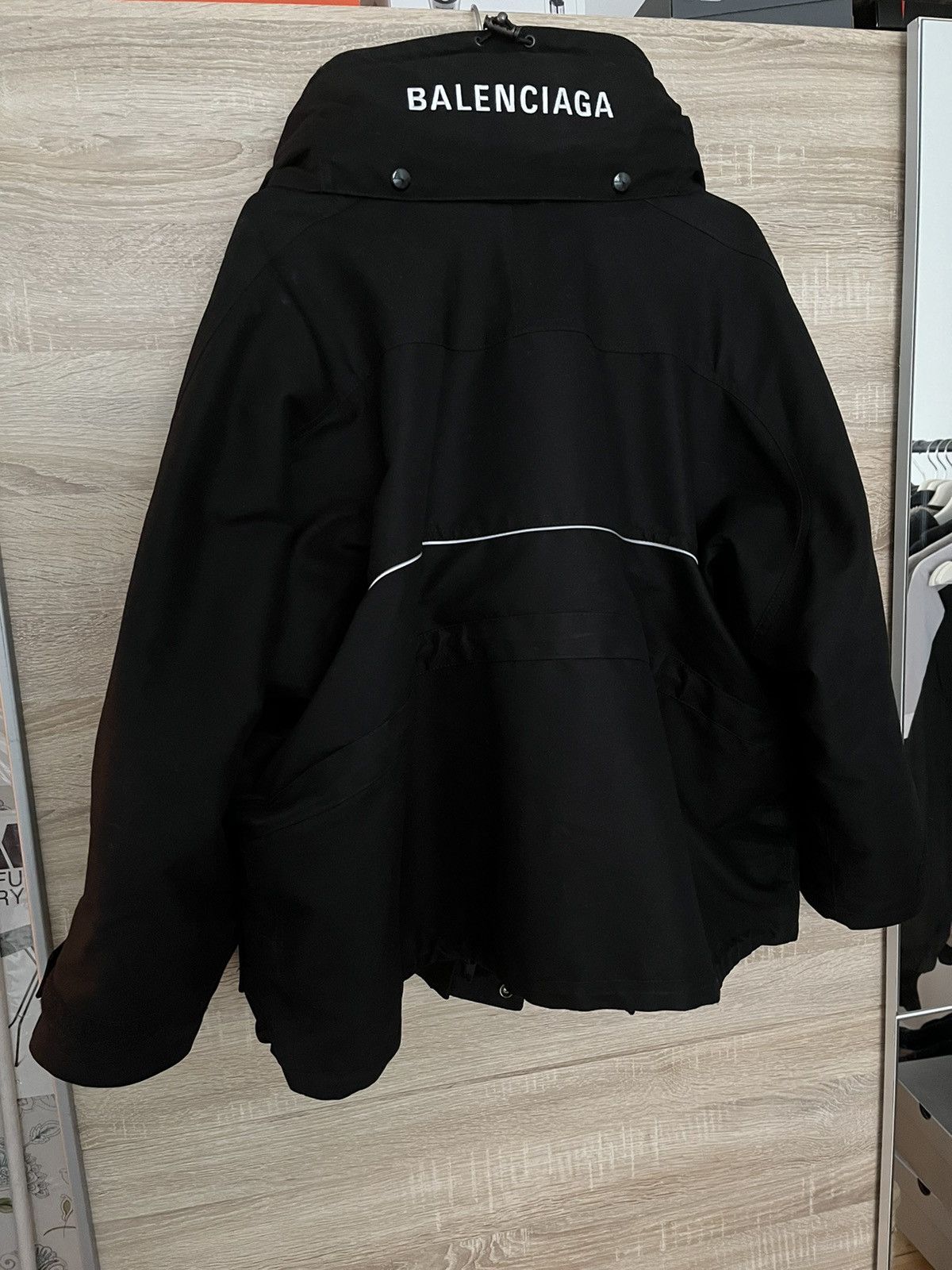 image of Balenciaga Swing Parka Fw16 in Black, Men's (Size Small)