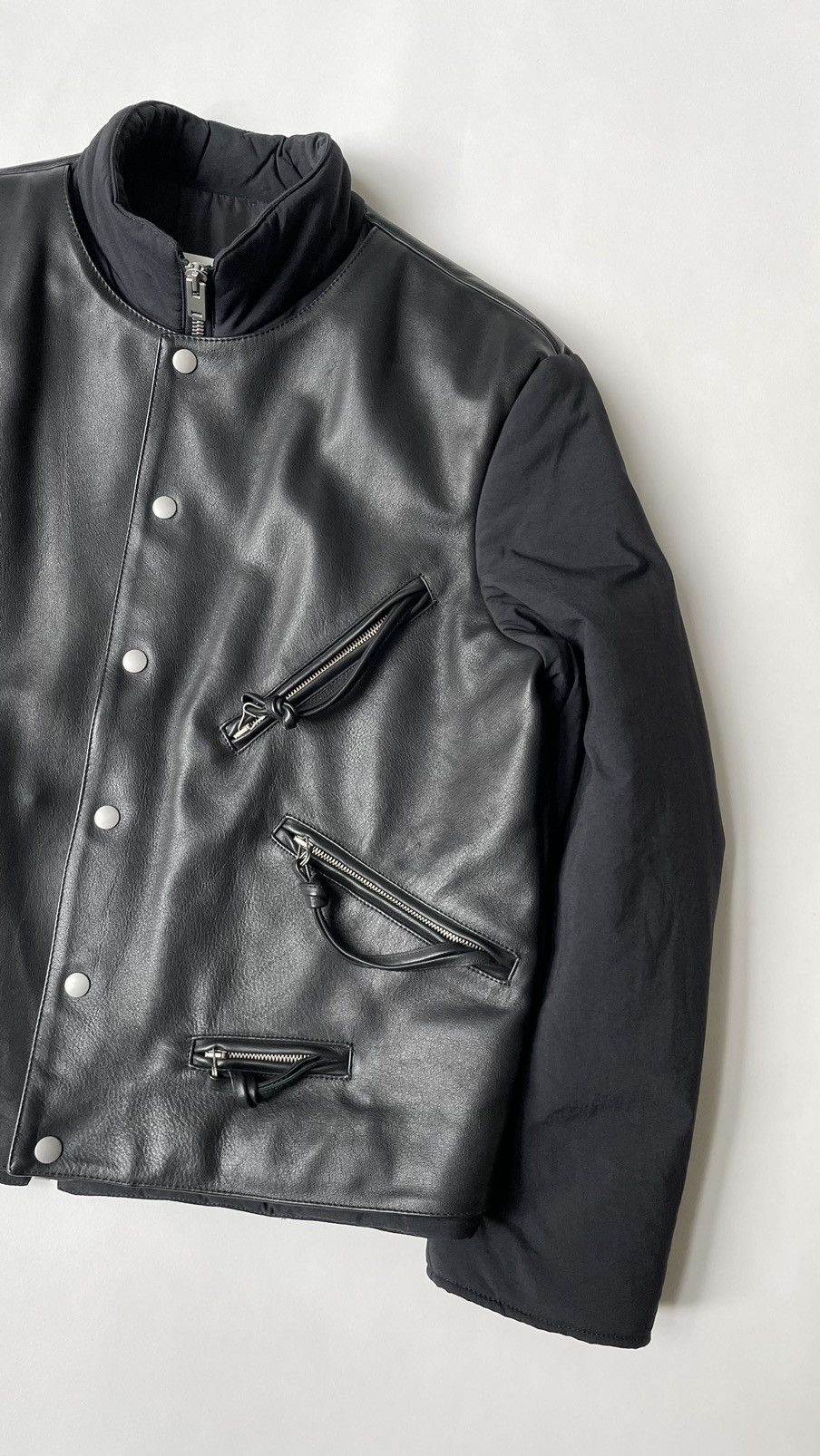 Maison Margiela A/W 17 Leather Front Moto Jacket Size US M / EU 48-50 / 2 - 6 Thumbnail