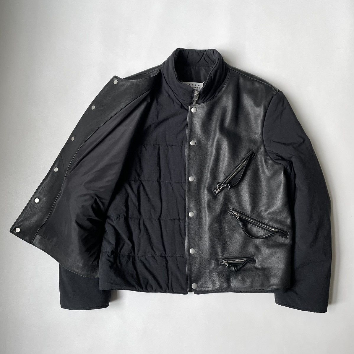 Maison Margiela A/W 17 Leather Front Moto Jacket Size US M / EU 48-50 / 2 - 9 Thumbnail