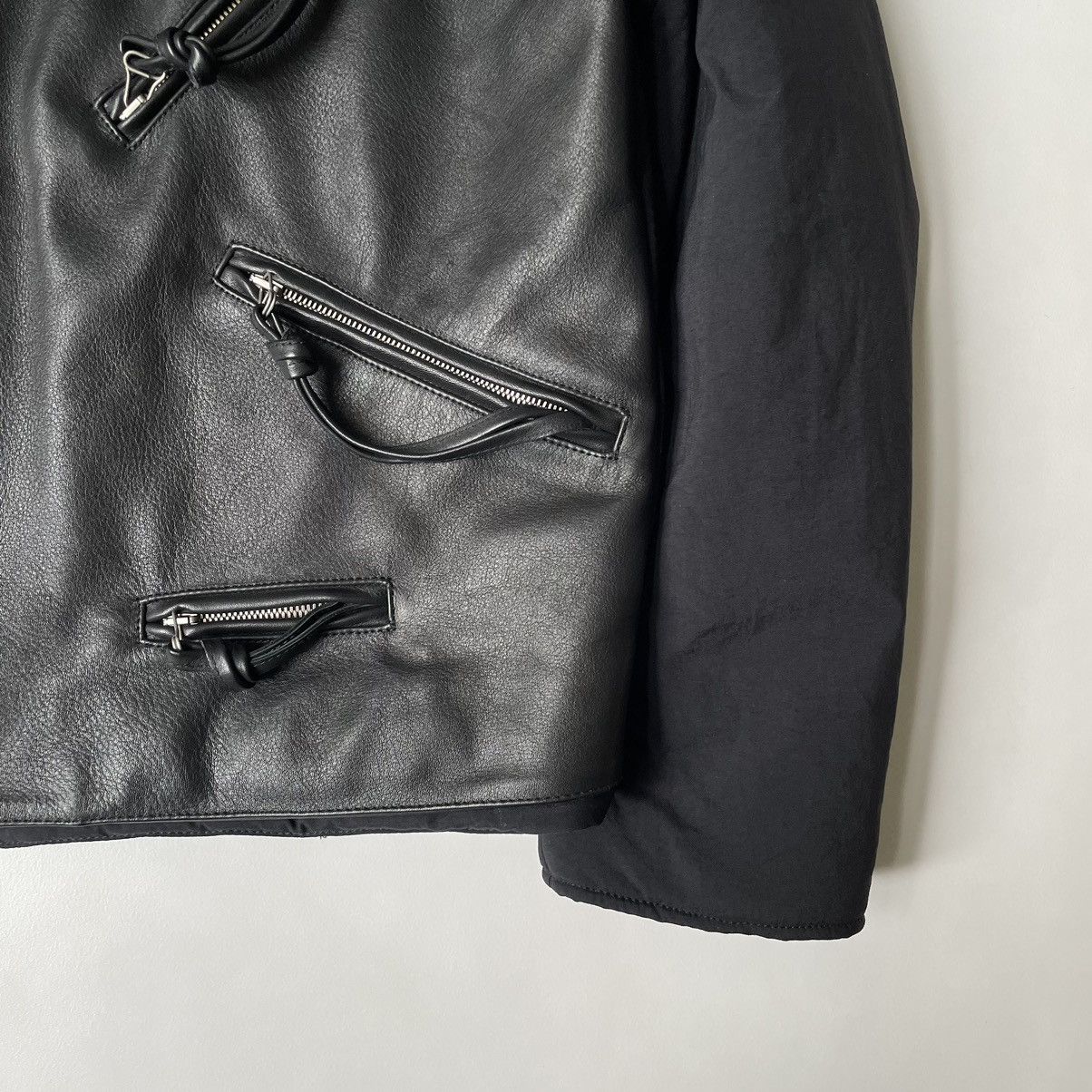 Maison Margiela A/W 17 Leather Front Moto Jacket Size US M / EU 48-50 / 2 - 8 Thumbnail
