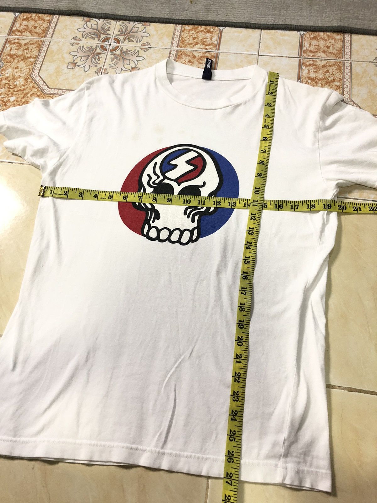 Silas × Vintage VINTAGE SILAS GARMENT SKULL 💀 HEAD LOGO WHITE SHIRT Size US M / EU 48-50 / 2 - 6 Thumbnail