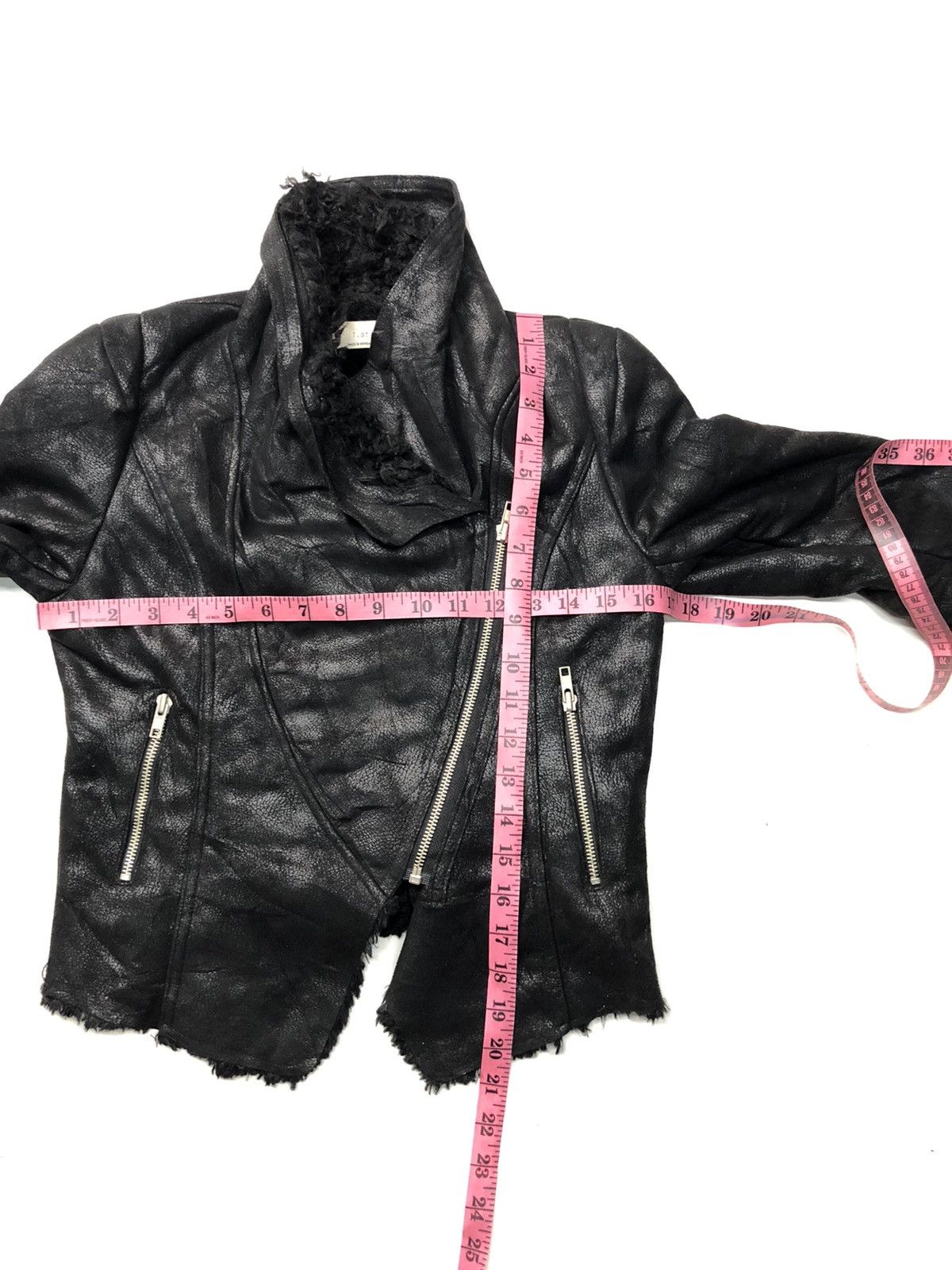 Japanese Brand 1.ST SUEDE SHERPA INNER ROCKER BIKER JACKET Size XS / US 0-2 / IT 36-38 - 10 Thumbnail