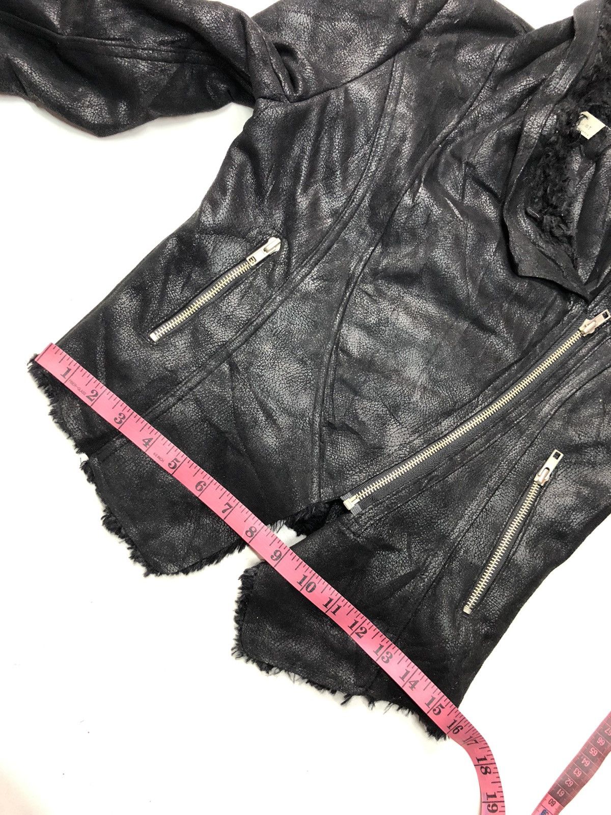 Japanese Brand 1.ST SUEDE SHERPA INNER ROCKER BIKER JACKET Size XS / US 0-2 / IT 36-38 - 11 Thumbnail