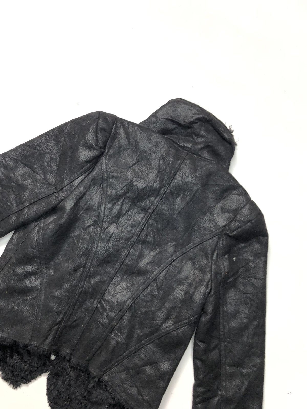 Japanese Brand 1.ST SUEDE SHERPA INNER ROCKER BIKER JACKET Size XS / US 0-2 / IT 36-38 - 7 Thumbnail