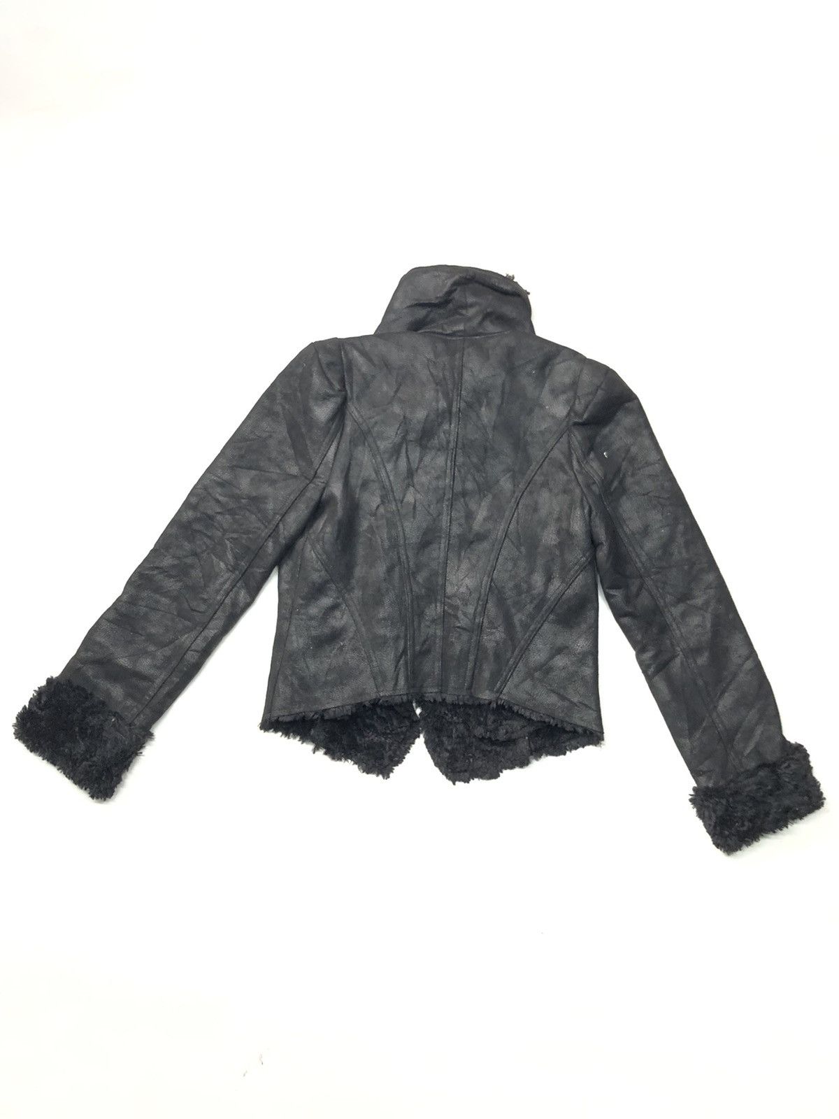 Japanese Brand 1.ST SUEDE SHERPA INNER ROCKER BIKER JACKET Size XS / US 0-2 / IT 36-38 - 6 Thumbnail