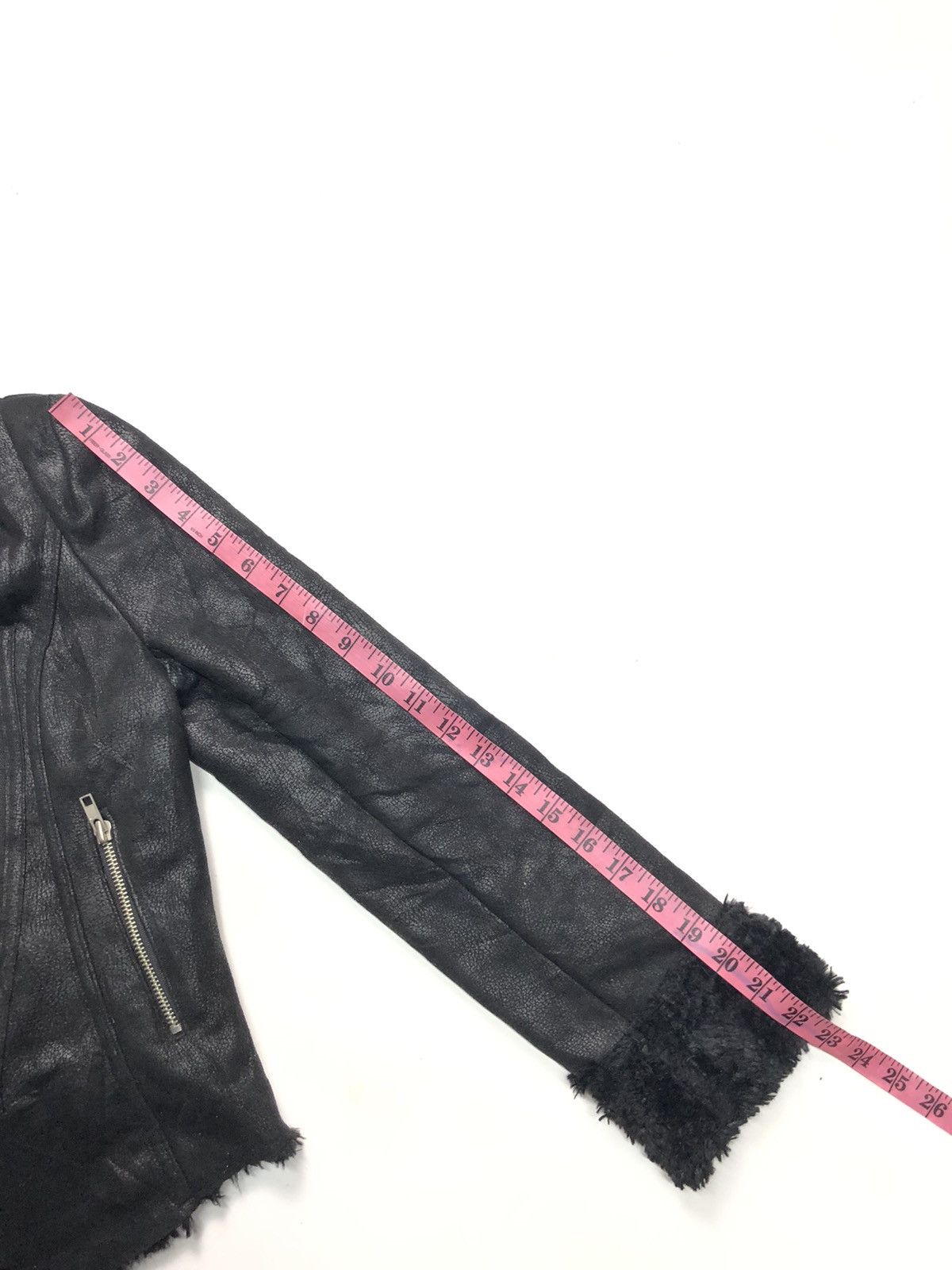 Japanese Brand 1.ST SUEDE SHERPA INNER ROCKER BIKER JACKET Size XS / US 0-2 / IT 36-38 - 9 Thumbnail