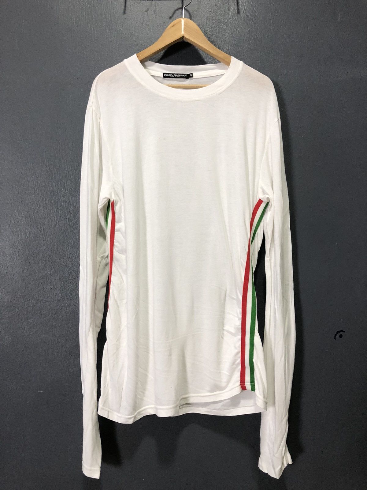Designer × Vintage DOLCE & GABBANA SIDE TAPE LONG SLEEVE PLAIN SHIRT Size US M / EU 48-50 / 2 - 1 Thumbnail