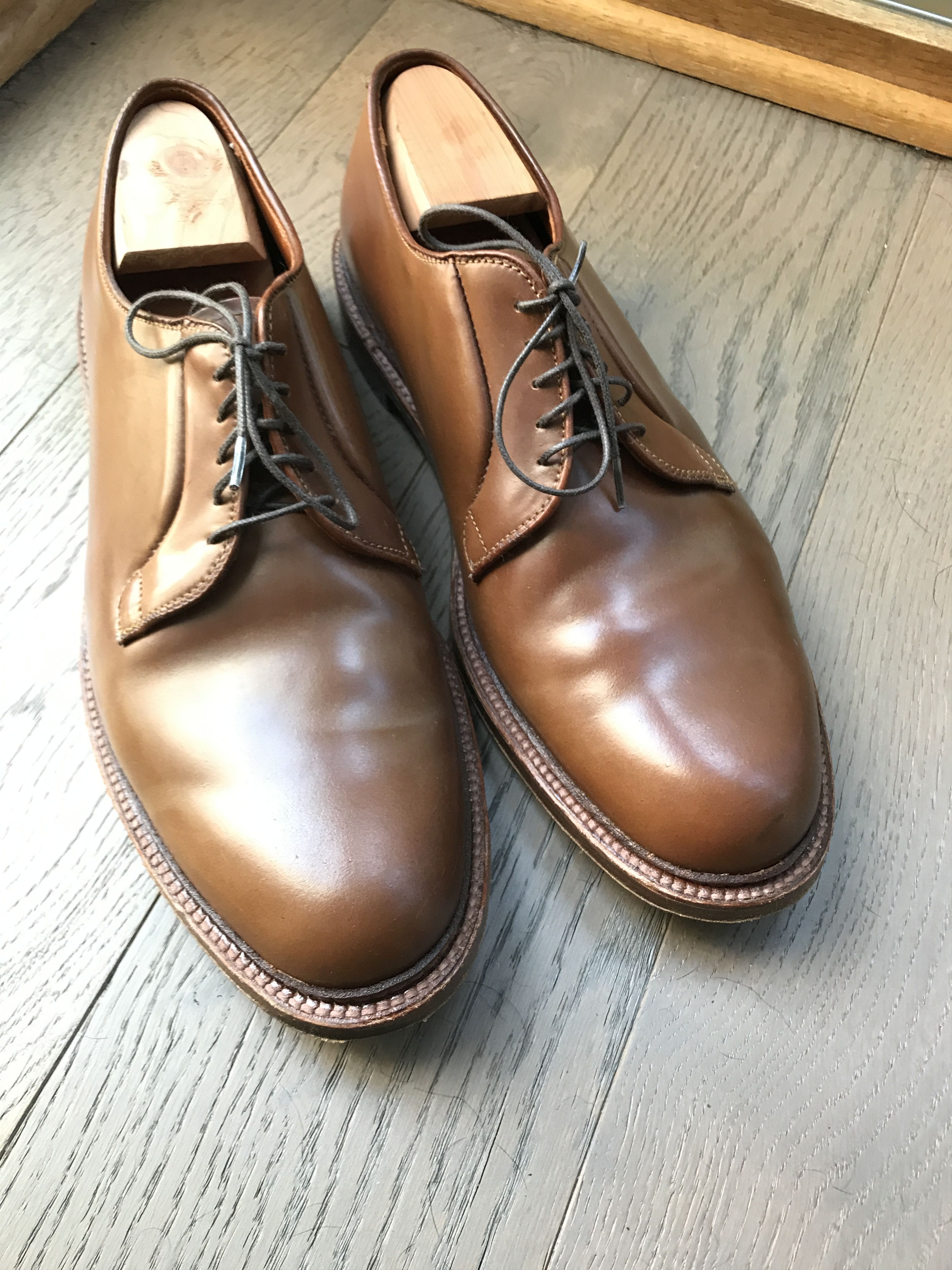 Alden Shell Cordovan WHISKEY Plain-Toe Bluchers | Grailed