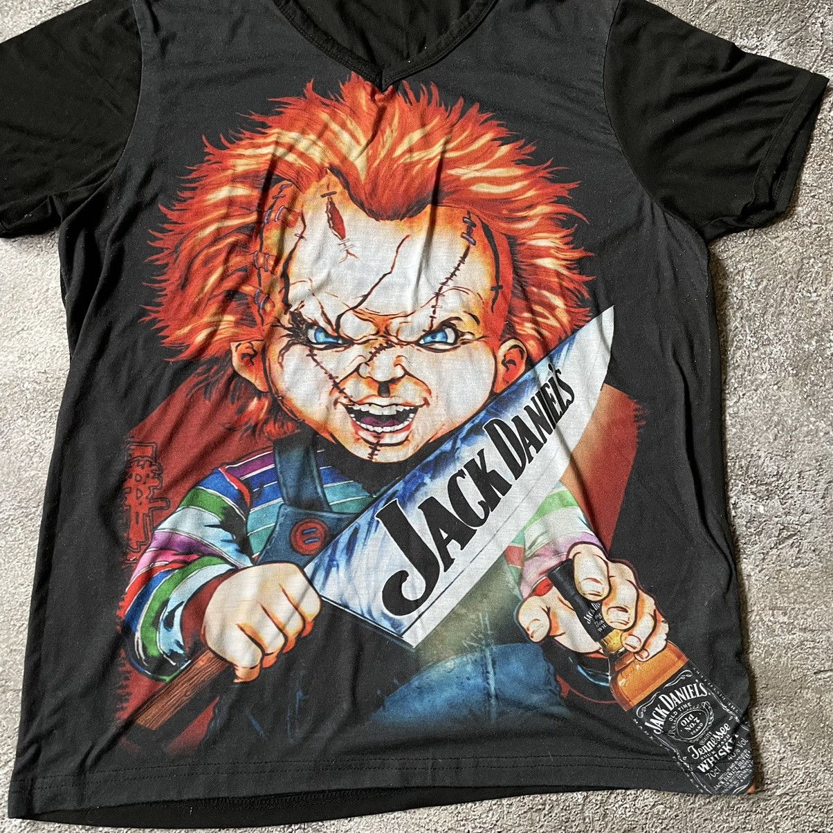 Band Tees Vintage Y2K Chucky Play Face Scream DEAD Creepy Horror Tee Size US L / EU 52-54 / 3 - 5 Thumbnail