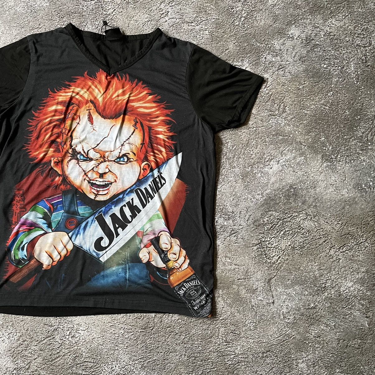 Band Tees Vintage Y2K Chucky Play Face Scream DEAD Creepy Horror Tee Size US L / EU 52-54 / 3 - 3 Thumbnail