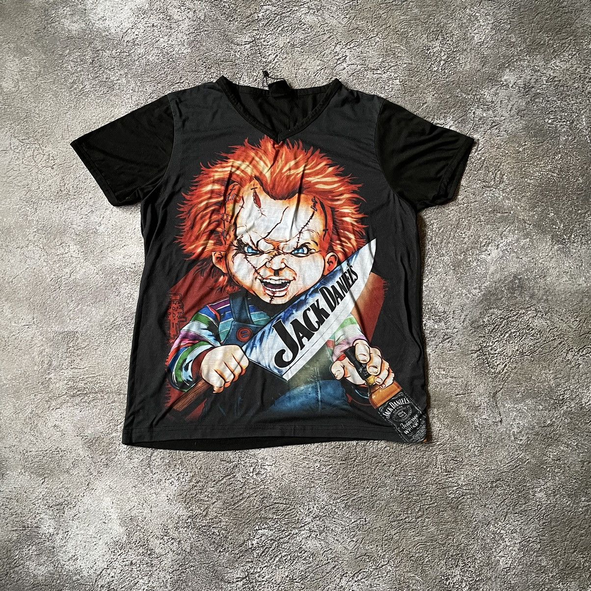 Band Tees Vintage Y2K Chucky Play Face Scream DEAD Creepy Horror Tee Size US L / EU 52-54 / 3 - 2 Thumbnail