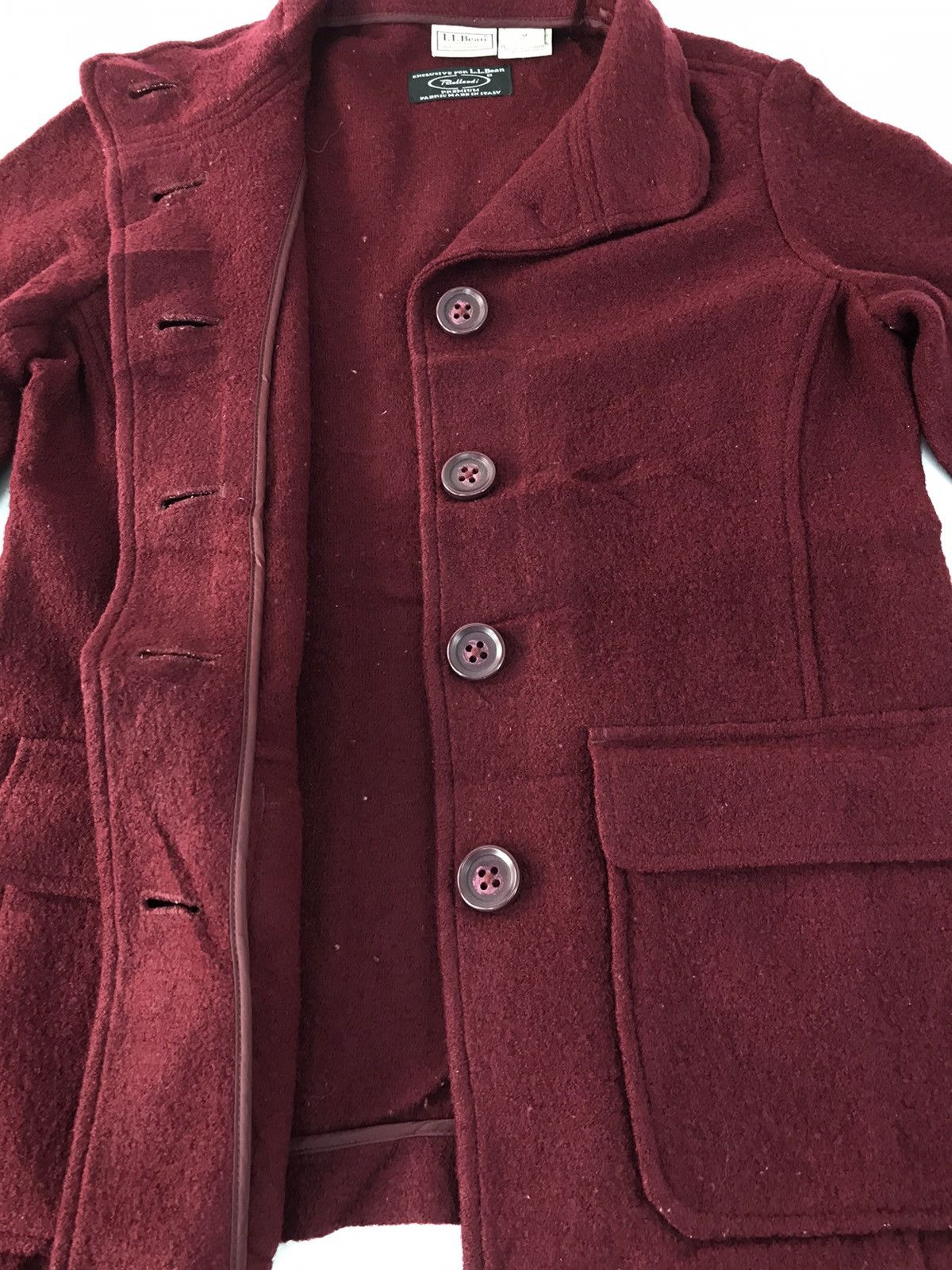 L.L. Bean × Vintage LL Bean Bellandi Wool Thick Jacket Coat Double Pocket Size M / US 6-8 / IT 42-44 - 4 Thumbnail