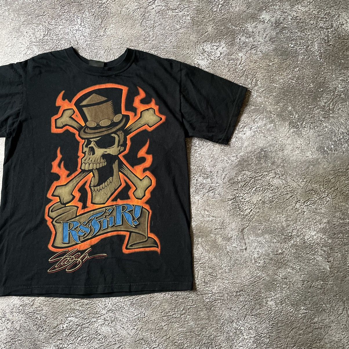 Vintage Vintage Y2K Skull Graphic Tee Sun Faded Horror Skate Boxy L Size US L / EU 52-54 / 3 - 3 Thumbnail