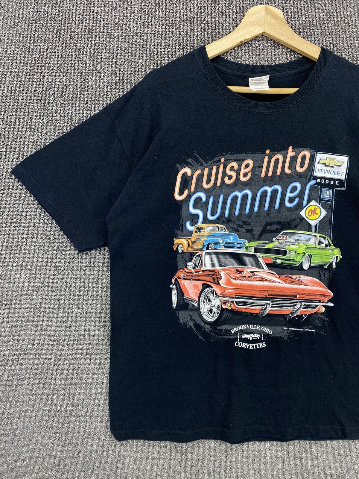 Daytona Vintage Chevrolet Classic Cruise Into Summer Tees T Shirts Size US L / EU 52-54 / 3 - 3 Thumbnail