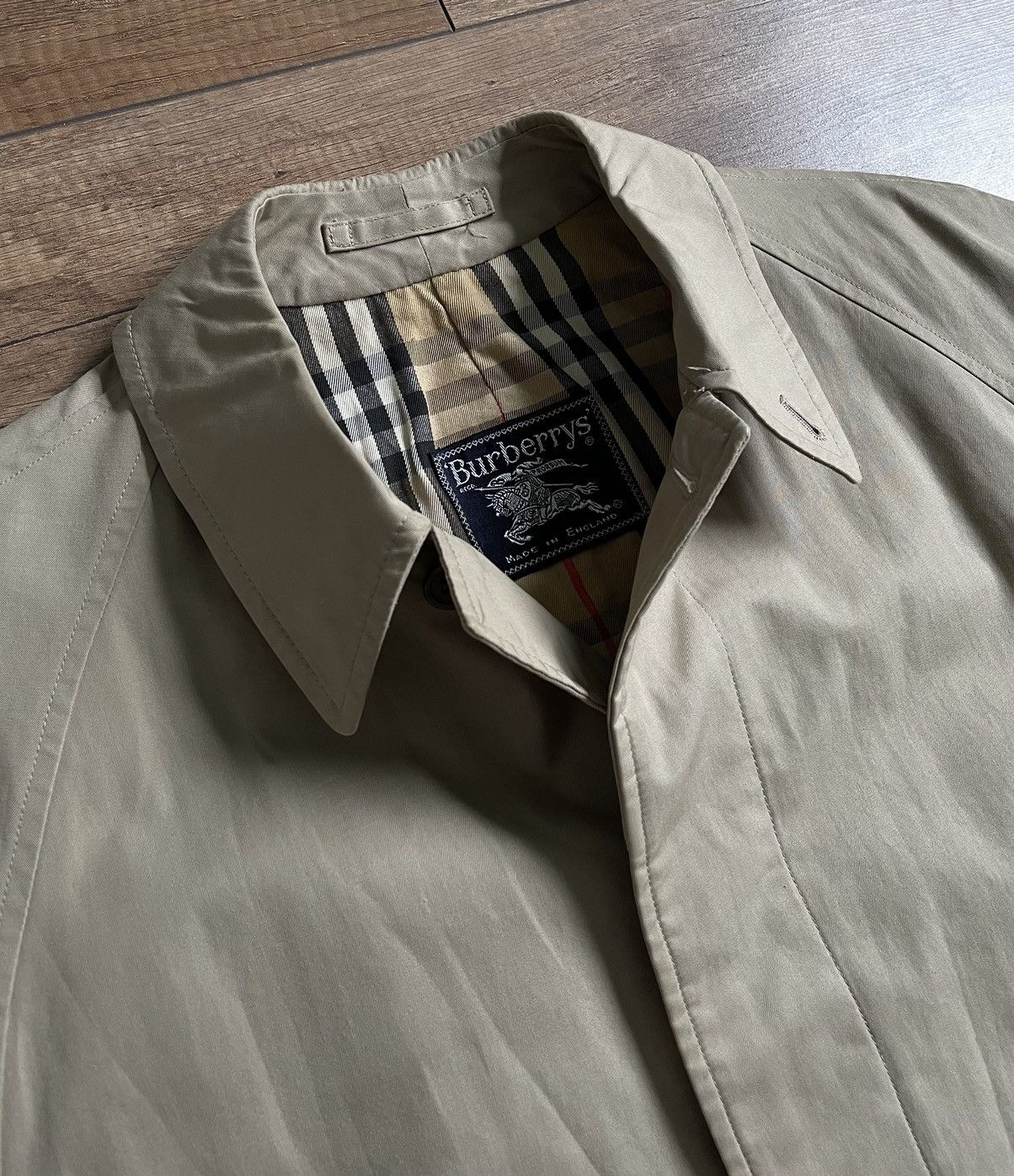Burberry Vintage Burberry Beige Long Nova Check Trench Coat Jacket Size US L / EU 52-54 / 3 - 10 Thumbnail
