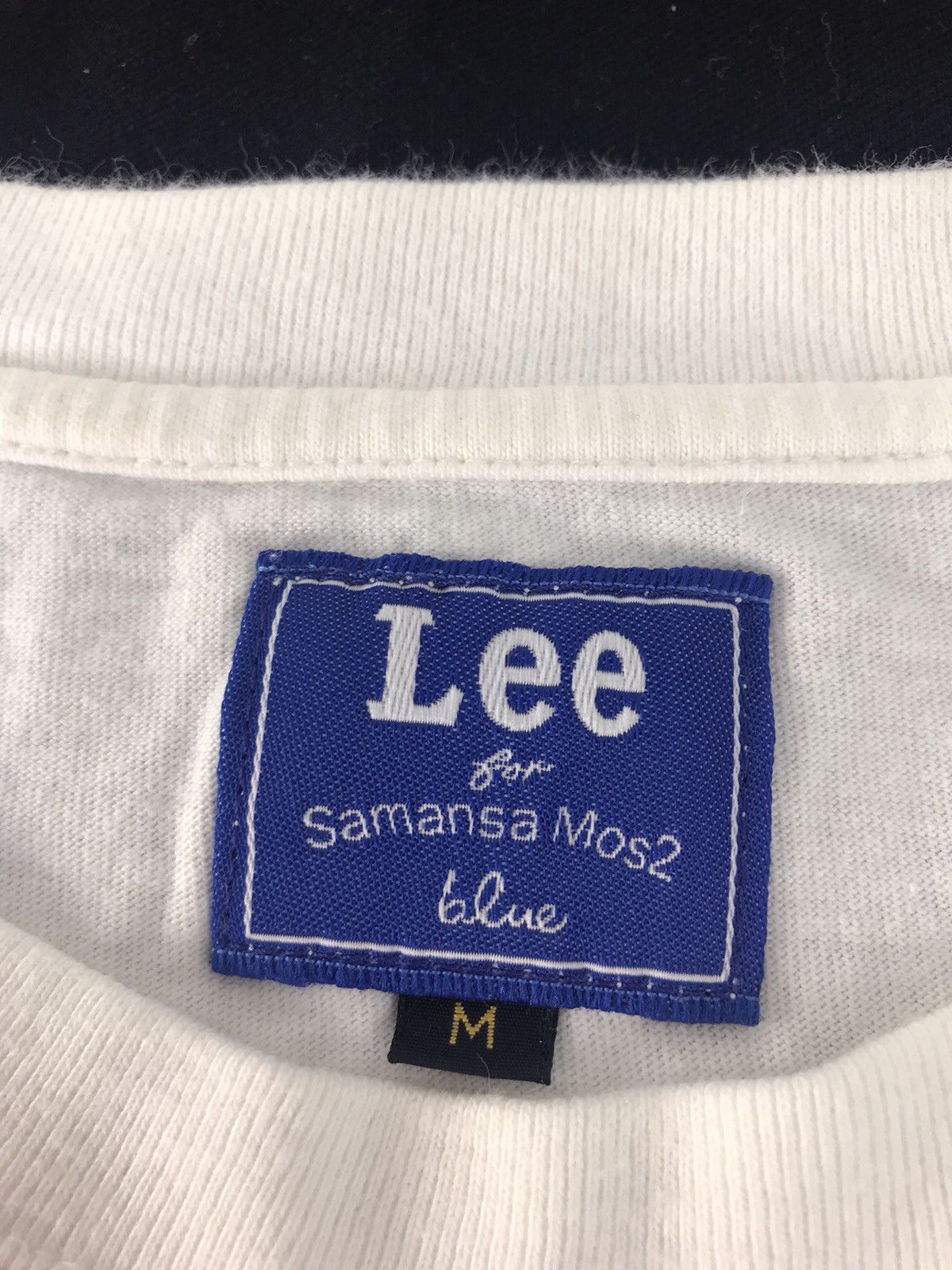 Lee × Vintage Vintage Lee for Samansa Mos2 Blue Spell Out Tee Size M / US 6-8 / IT 42-44 - 4 Thumbnail