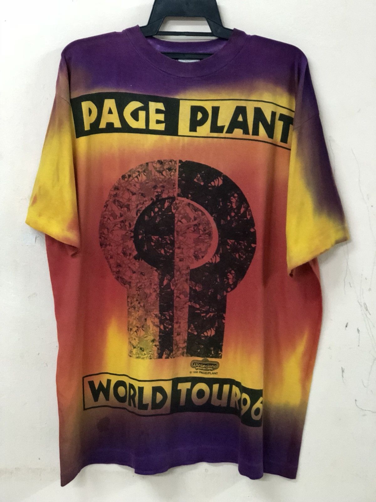 Band Tees × Led Zeppelin × Vintage Vintage 90s PAGE / PLANT Led Zeppelin 96 Tour Tee Size US XL / EU 56 / 4 - 1 Thumbnail