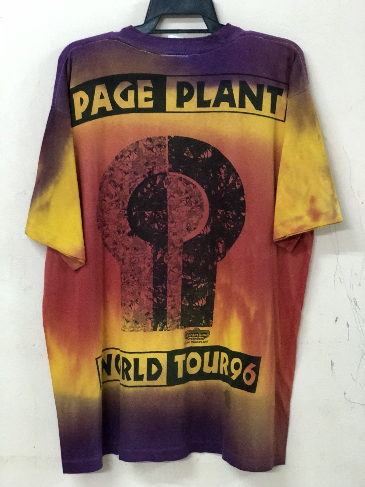 Band Tees × Led Zeppelin × Vintage Vintage 90s PAGE / PLANT Led Zeppelin 96 Tour Tee Size US XL / EU 56 / 4 - 2 Thumbnail