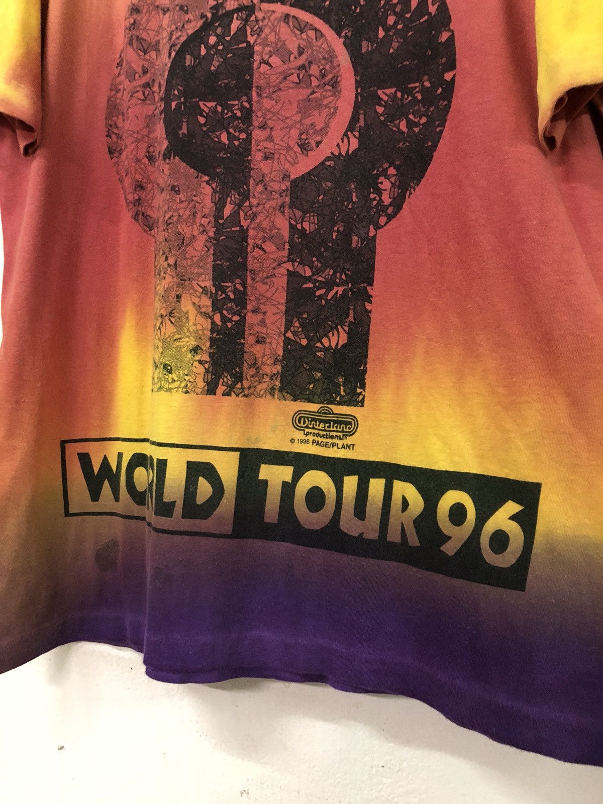 Band Tees × Led Zeppelin × Vintage Vintage 90s PAGE / PLANT Led Zeppelin 96 Tour Tee Size US XL / EU 56 / 4 - 5 Thumbnail