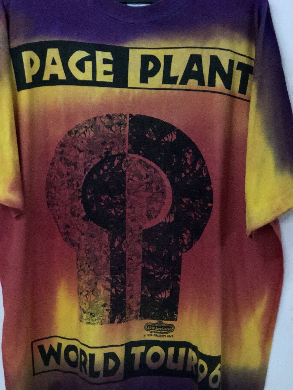Band Tees × Led Zeppelin × Vintage Vintage 90s PAGE / PLANT Led Zeppelin 96 Tour Tee Size US XL / EU 56 / 4 - 3 Thumbnail