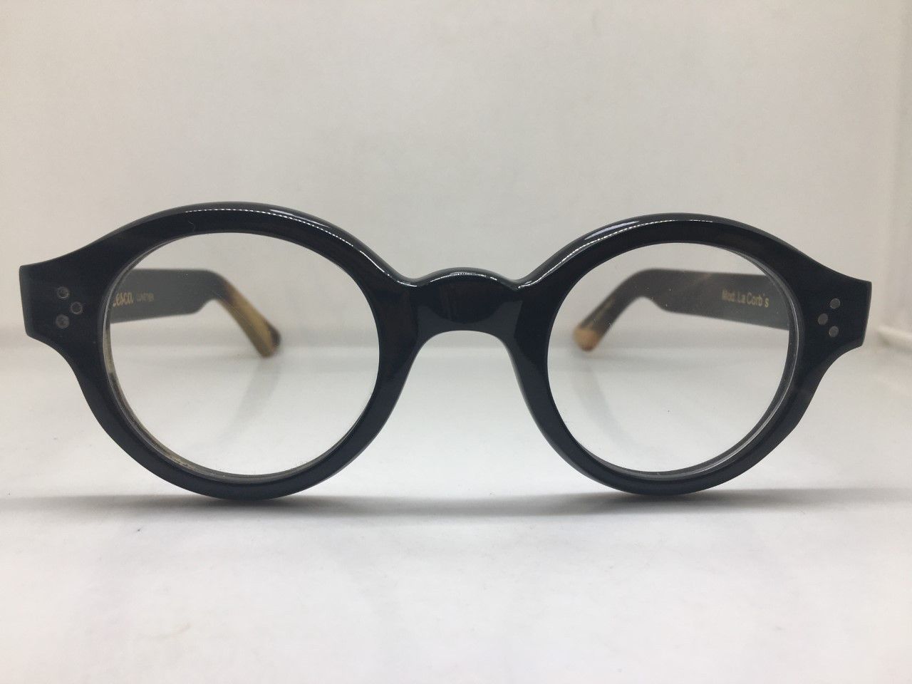 Lesca Lunetier MOD CORBUSIER ARCHITECT GENUINE HORN EYEGLASSES SPECTACLES Size ONE SIZE - 2 Thumbnail