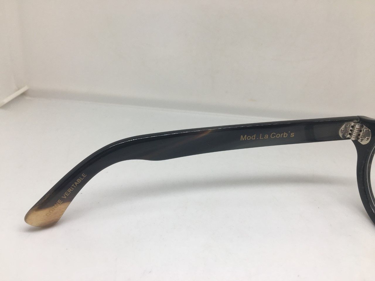 Lesca Lunetier MOD CORBUSIER ARCHITECT GENUINE HORN EYEGLASSES SPECTACLES Size ONE SIZE - 7 Thumbnail
