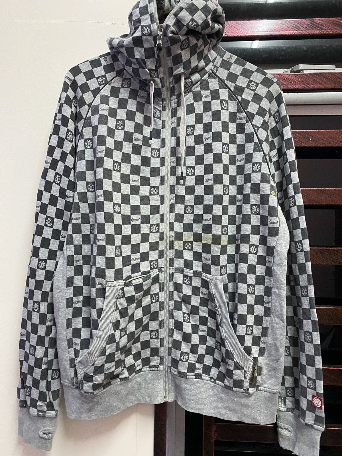 Element × Hypebeast 🔥 Rare 🔥 Distressed Element Checkerboard Hoodie Size US L / EU 52-54 / 3 - 18 Thumbnail