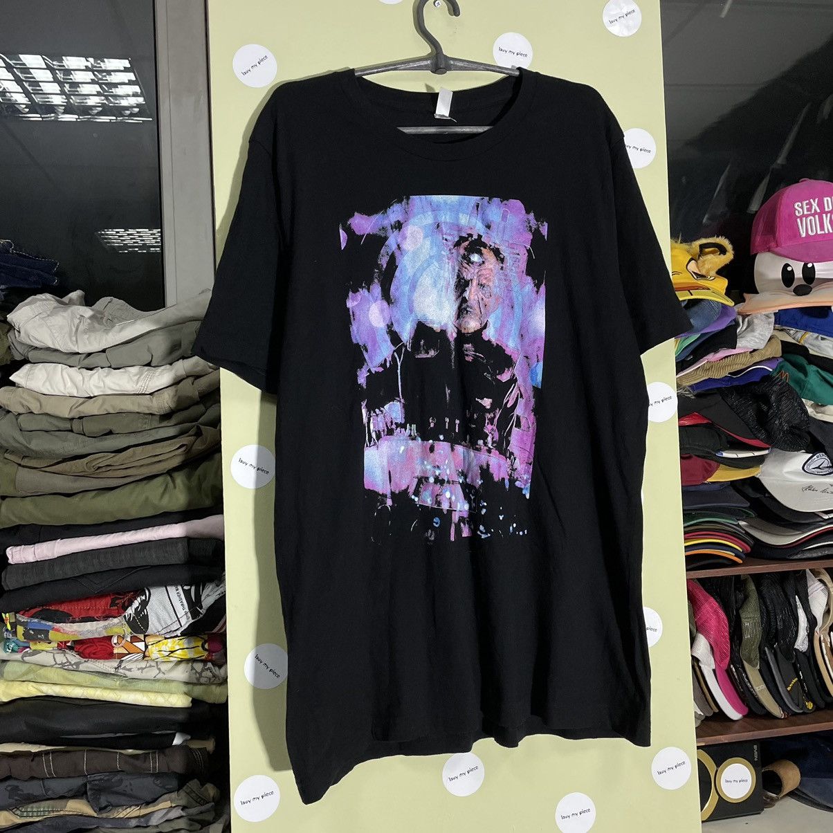 Vintage Y2K Horror Graphic Tee Sun Faded Grunge Skull Print Baggy XL Size US XL / EU 56 / 4 - 4 Thumbnail