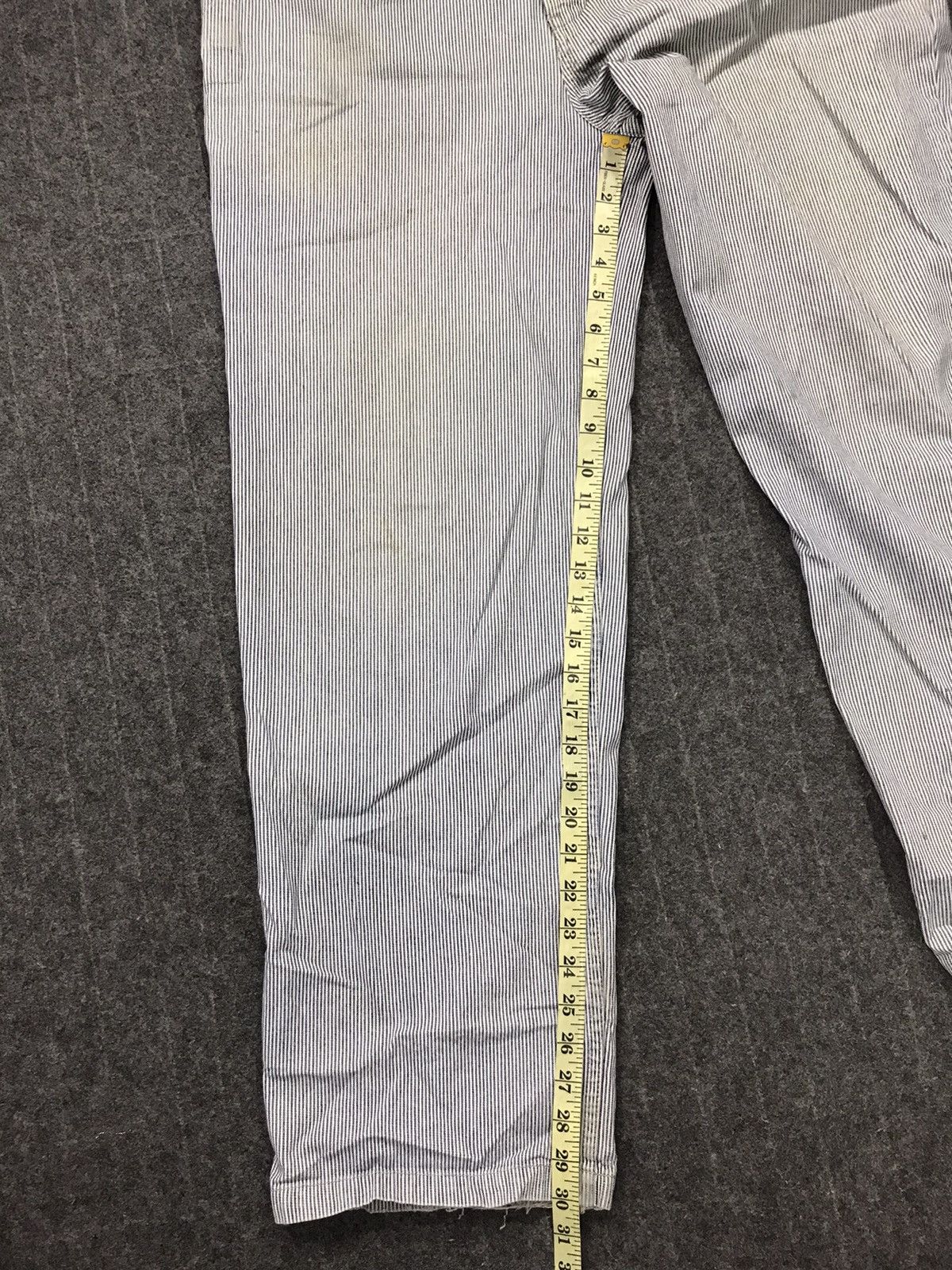 Japanese Brand × Vintage Vintage Dog House Striped Denim Pant Workwear Carpenter Size US 37 - 11 Thumbnail