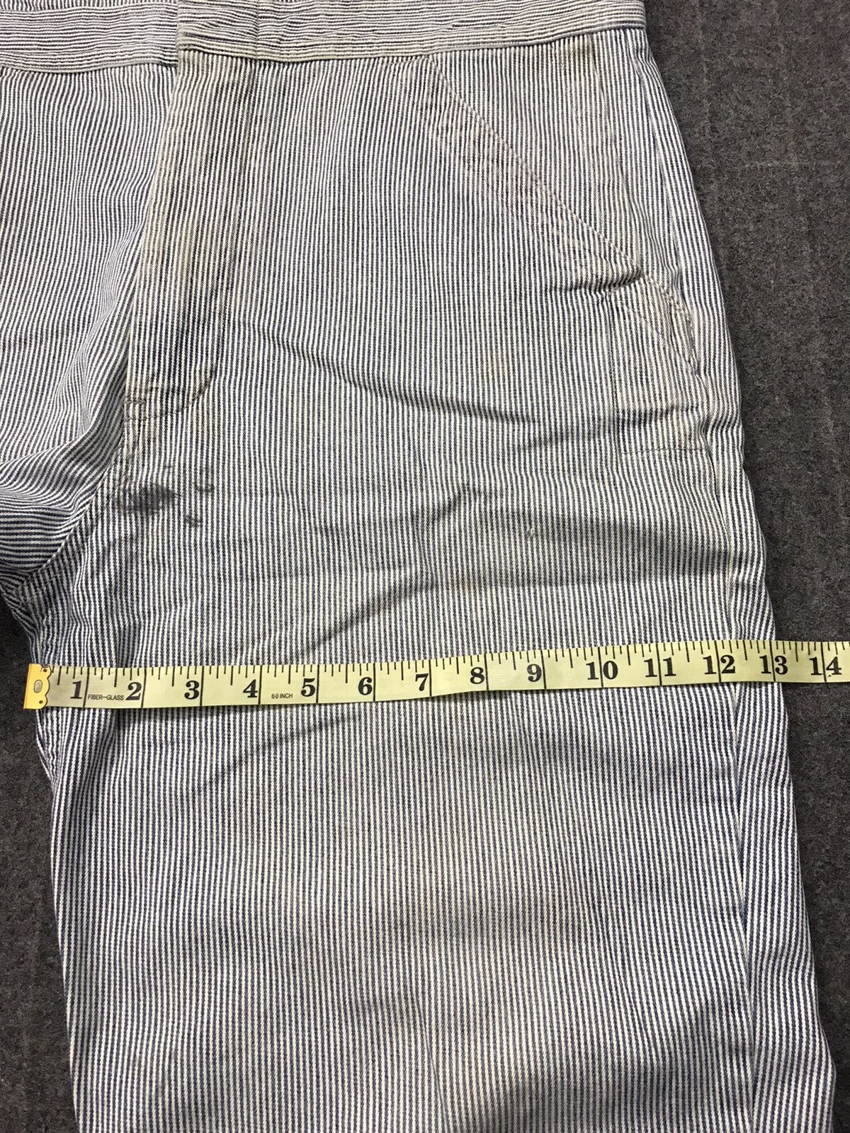 Japanese Brand × Vintage Vintage Dog House Striped Denim Pant Workwear Carpenter Size US 37 - 13 Thumbnail