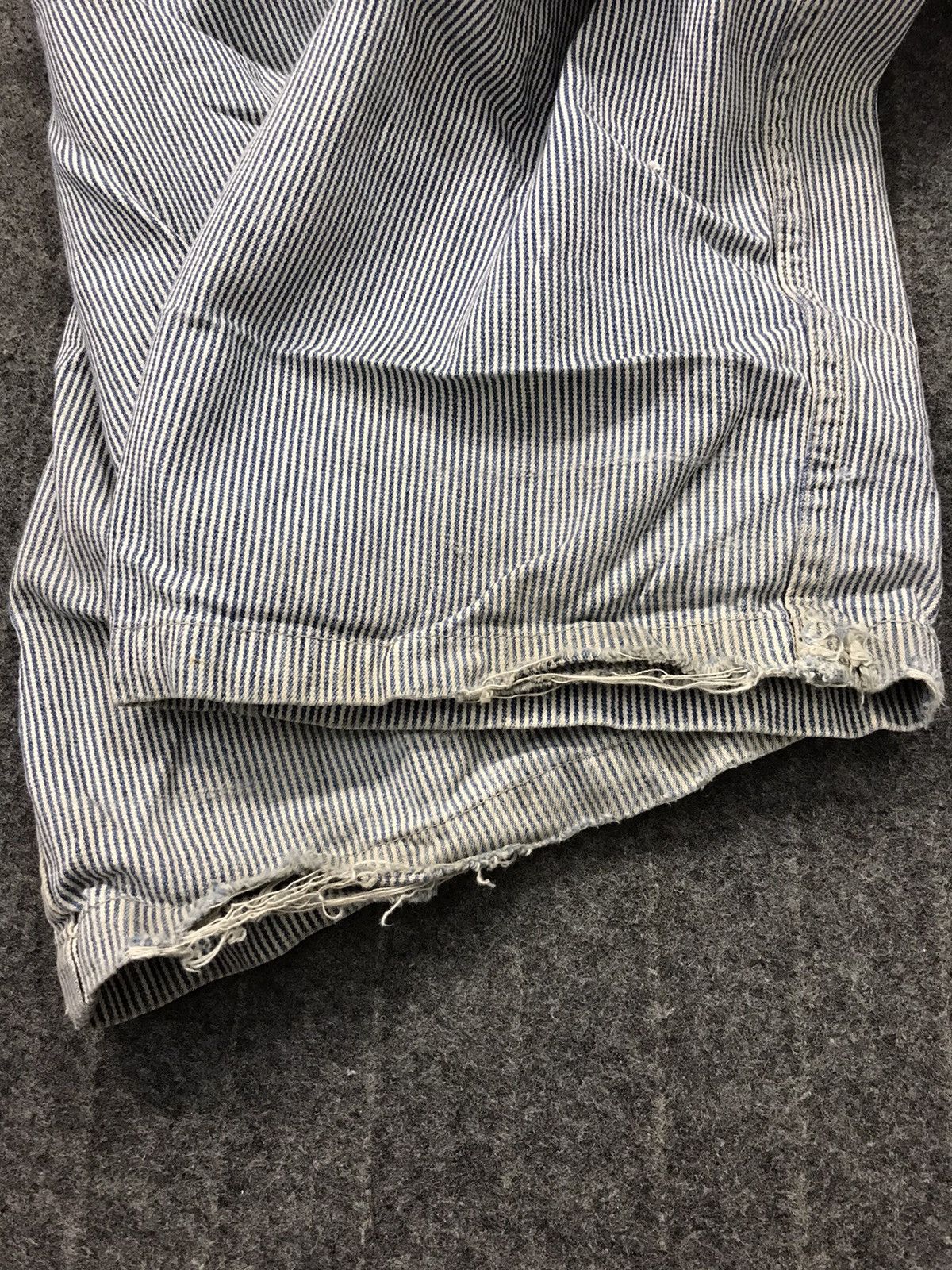 Japanese Brand × Vintage Vintage Dog House Striped Denim Pant Workwear Carpenter Size US 37 - 15 Thumbnail