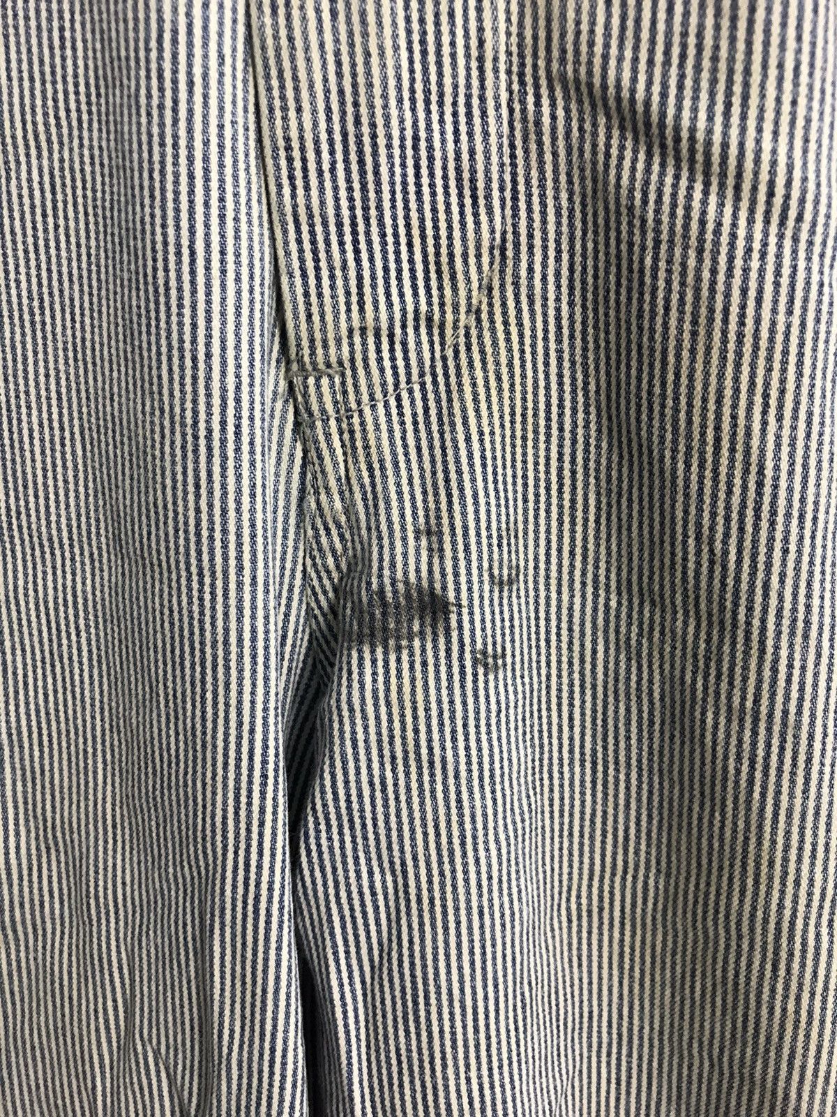Japanese Brand × Vintage Vintage Dog House Striped Denim Pant Workwear Carpenter Size US 37 - 18 Thumbnail