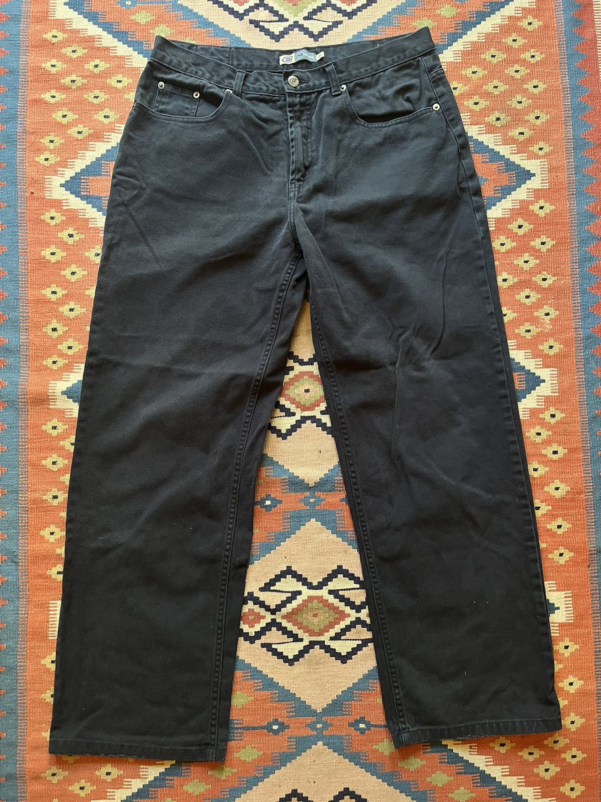 image of Archival Clothing x Vintage Black Wide Leg Skater Pants Y2K, Men's (Size 36)