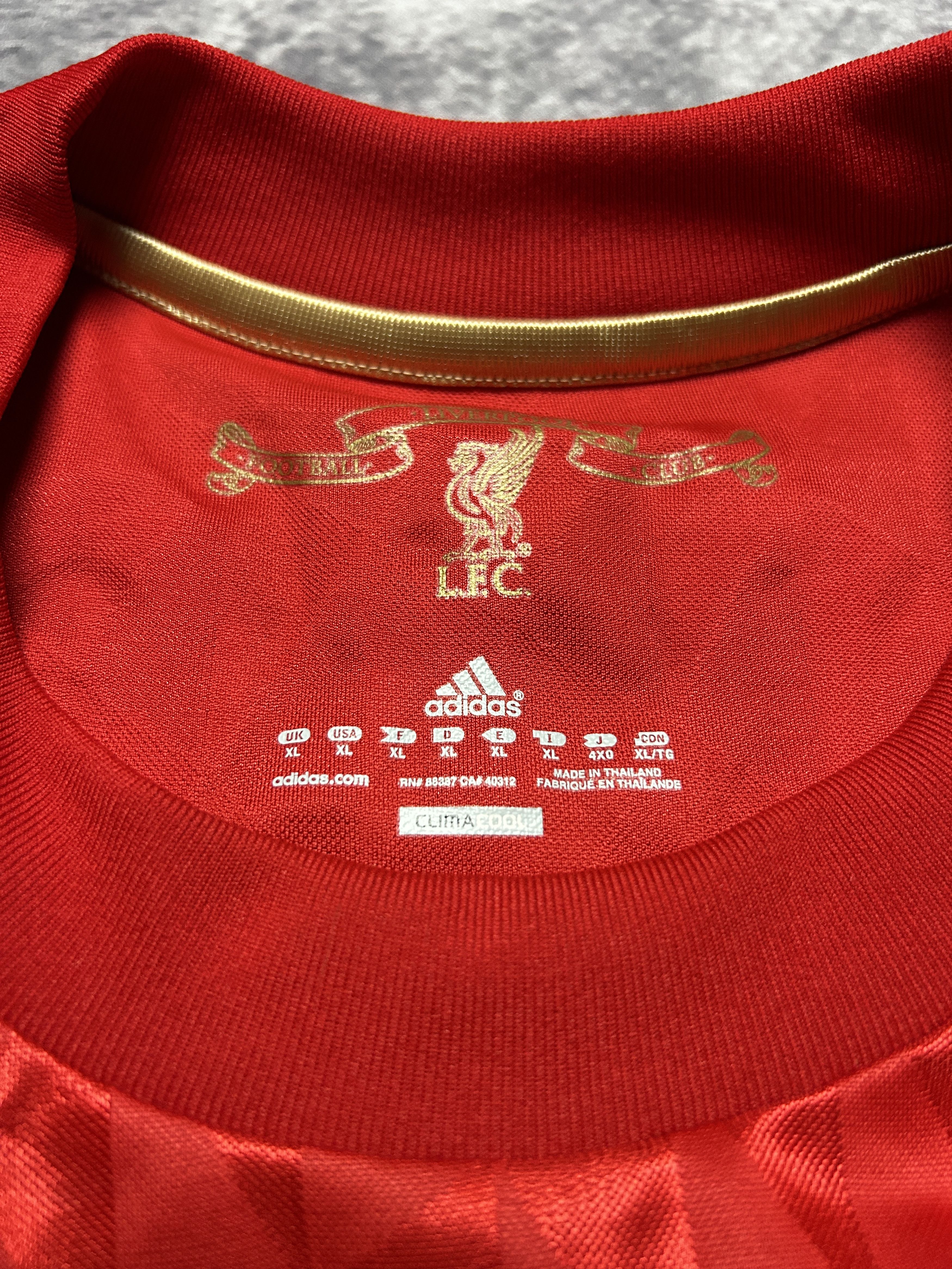 Adidas Adidas Liverpool Andy Carroll 2010 Home Jersey Size US XL / EU 56 / 4 - 6 Thumbnail
