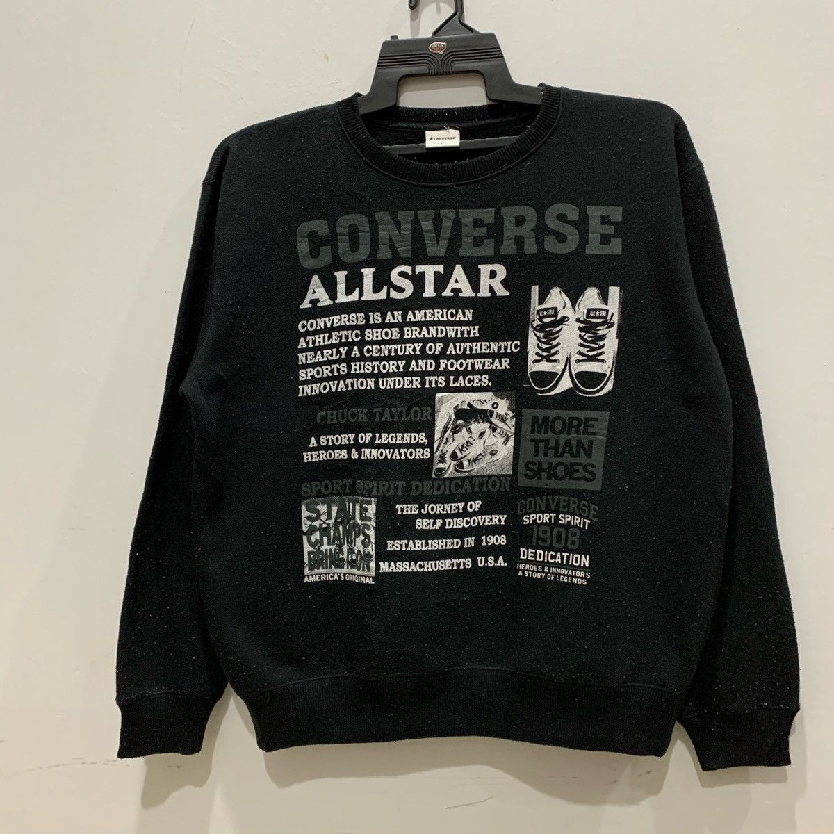 CONVERSE Sweatshirts nice design Size L