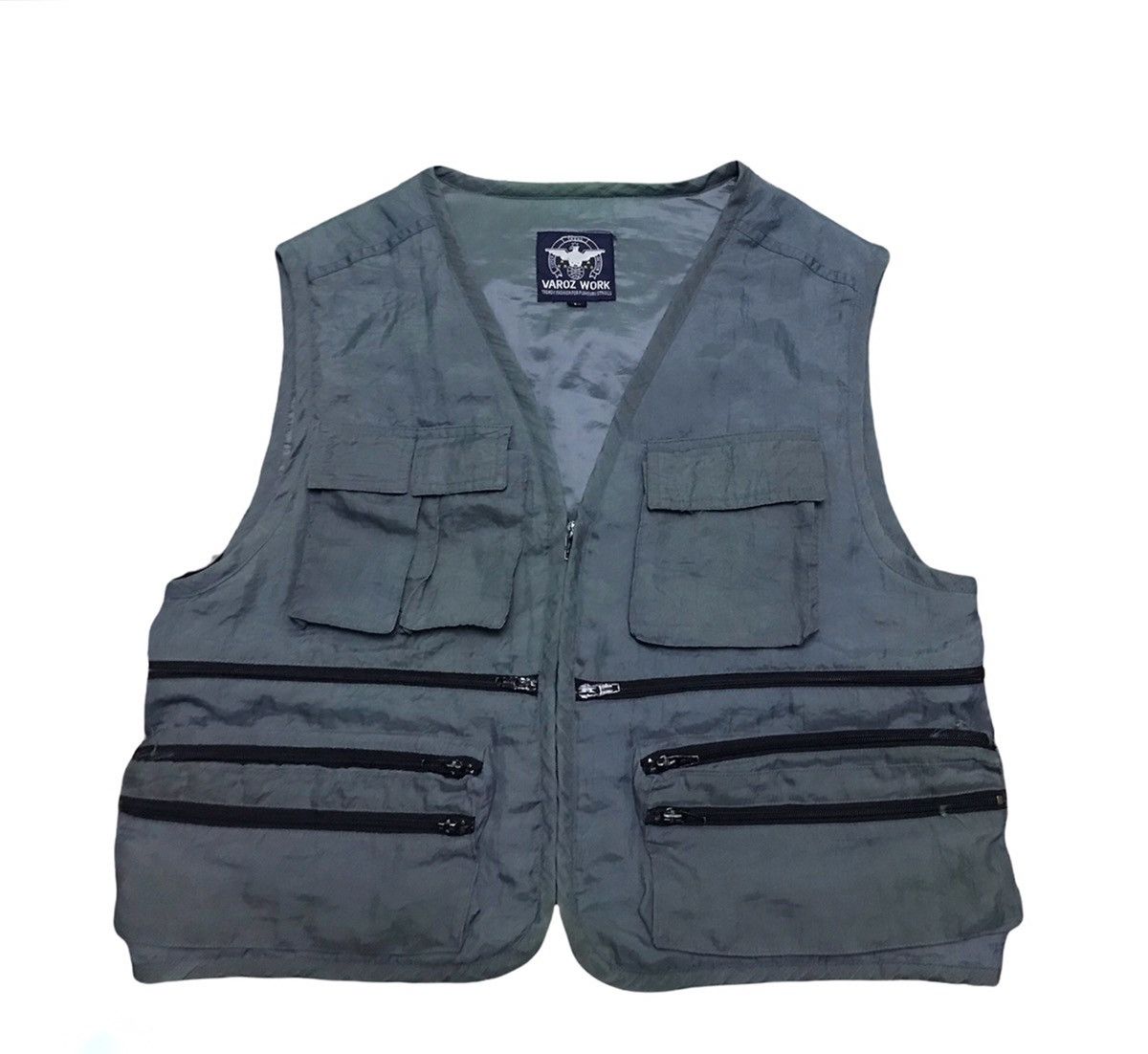 Vintage Varoz work multizipper vest Size US L / EU 52-54 / 3 - 1 Thumbnail