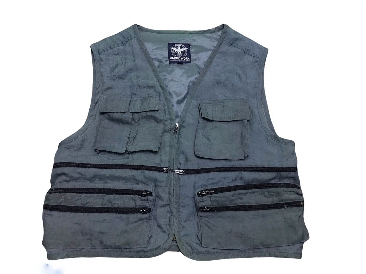 Vintage Varoz work multizipper vest Size US L / EU 52-54 / 3 - 4 Thumbnail