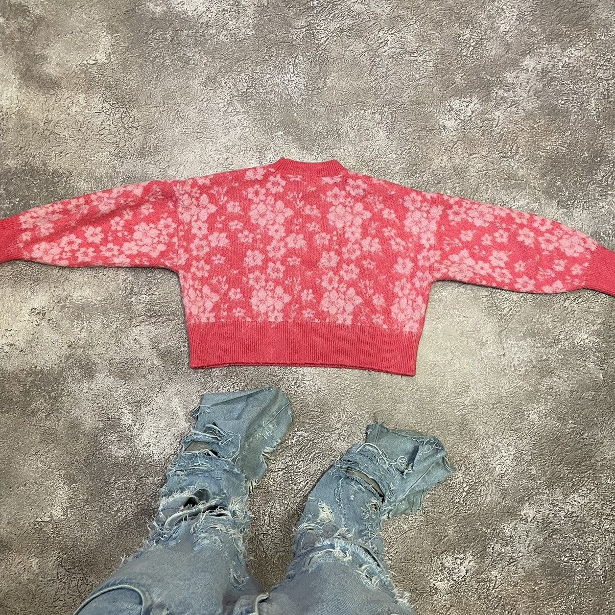 Vintage Vintage 90s Y2K Floral Crop Sweater Knit Grunge Worn In M Size US M / EU 48-50 / 2 - 6 Thumbnail
