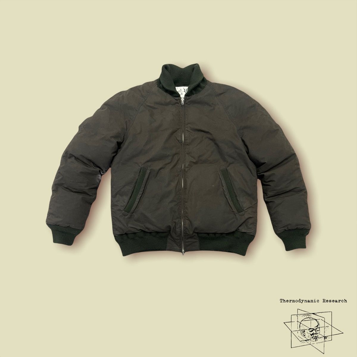 South2 West8 South2West8 Green Waxed Cotton Down Bomber- 2010s Size US M / EU 48-50 / 2 - 1 Thumbnail