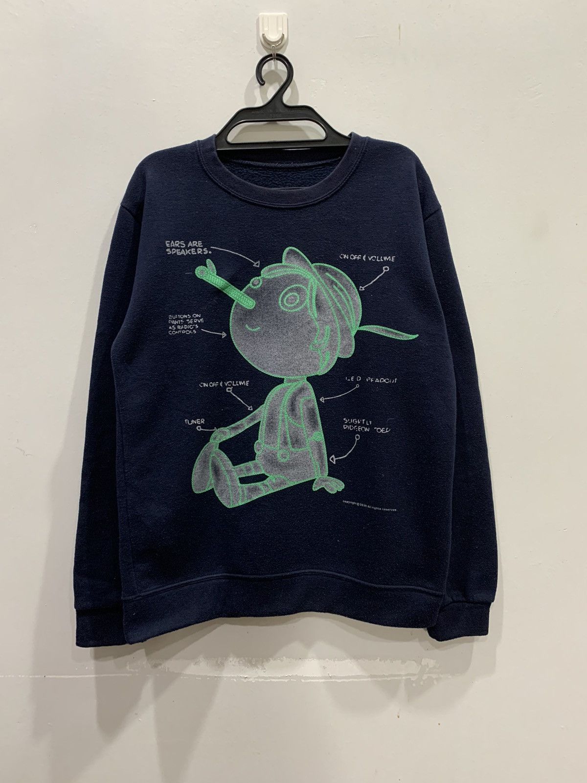Japanese Brand × Vintage PINOCCHIO Design Sweatshirt Fit Size S Size US S / EU 44-46 / 1 - 1 Thumbnail