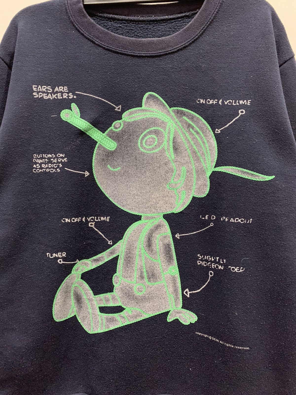 Japanese Brand × Vintage PINOCCHIO Design Sweatshirt Fit Size S Size US S / EU 44-46 / 1 - 2 Thumbnail