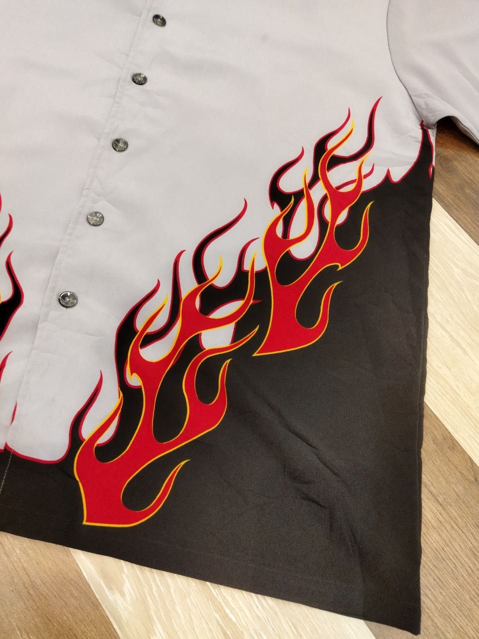 Vintage Vintage StreetCulture Flame Polyester Shirt Size US XL / EU 56 / 4 - 4 Thumbnail