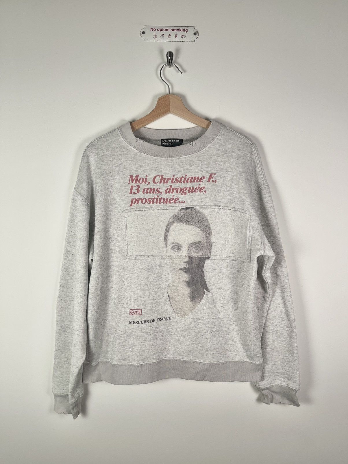 Enfants Riches Deprimes 🚭OG GRAIL🚭Fall/Winter 2018 Christiane F. Crewneck ERD Medium Size US M / EU 48-50 / 2 - 2 Thumbnail