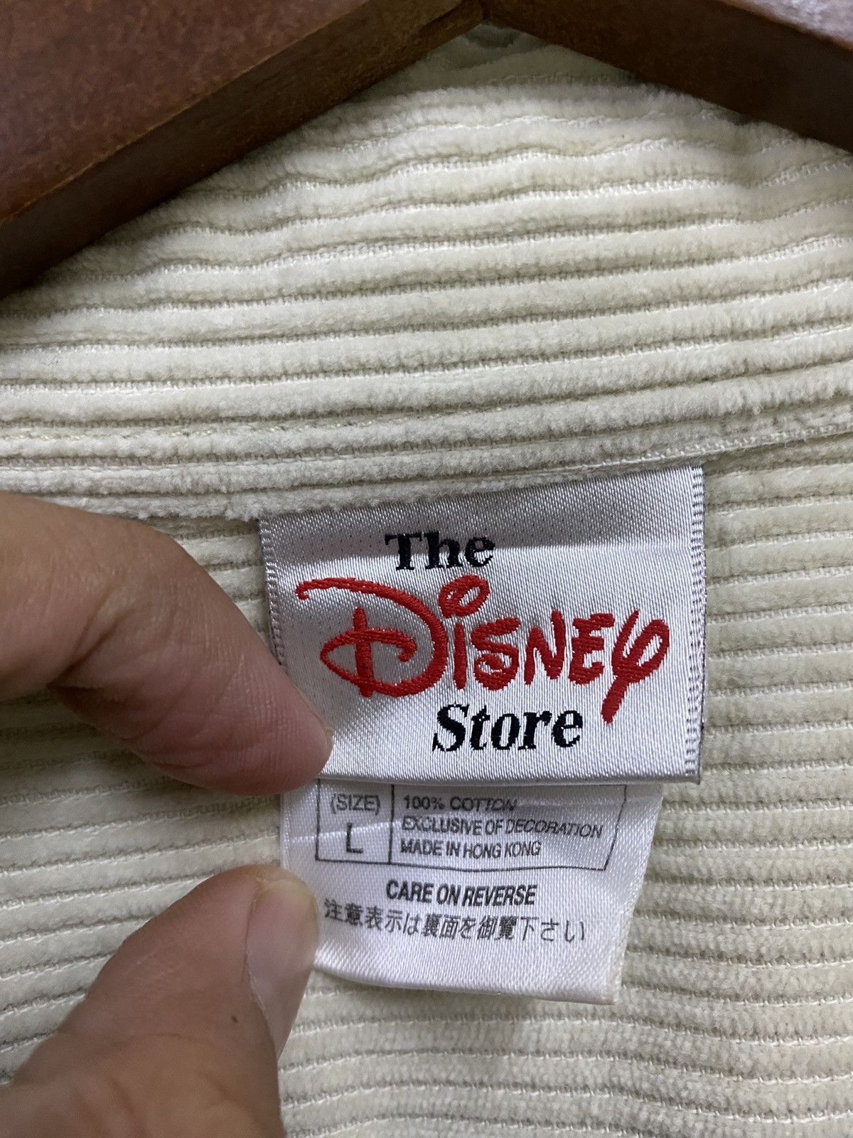 Disney × Vintage Vintage 90s The Disney Store Men Corduroy Embroidered Shirt Size US L / EU 52-54 / 3 - 5 Thumbnail