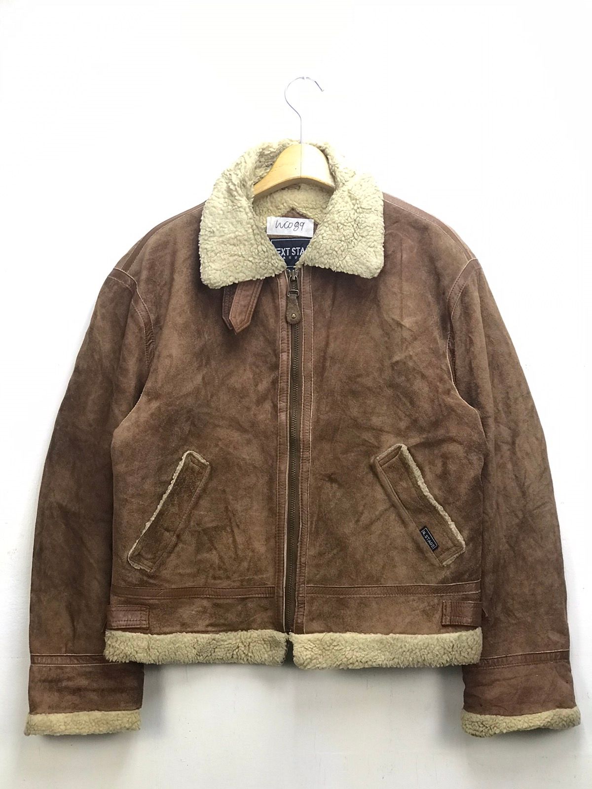 Vintage Vintage Next Stage Sherpa Design Leather Jacket | Grailed