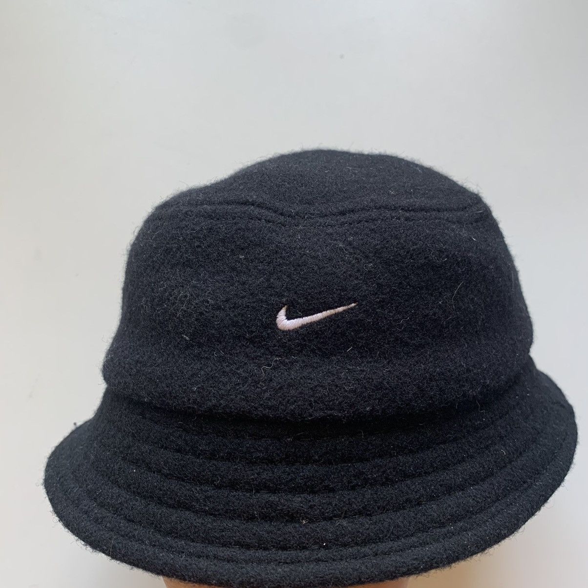 Nike Vintage 1990s Nike Embroidered Mini Swoosh Bucket Hat Medium Size ONE SIZE - 1 Thumbnail