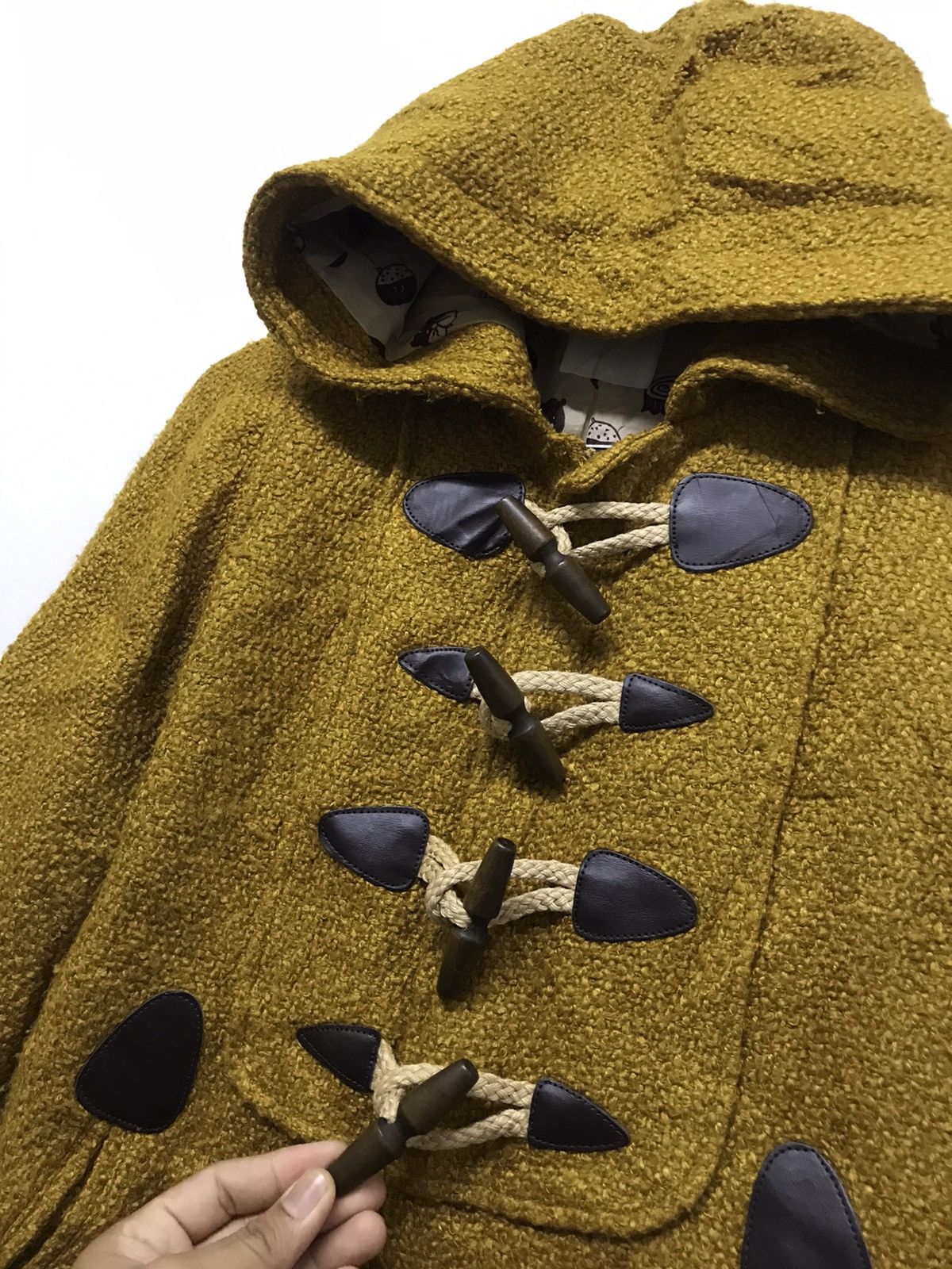 Issey Miyake Ne-net by Issey Miyake Knit Wool Duffle Coat Jacket Size S / US 4 / IT 40 - 6 Thumbnail