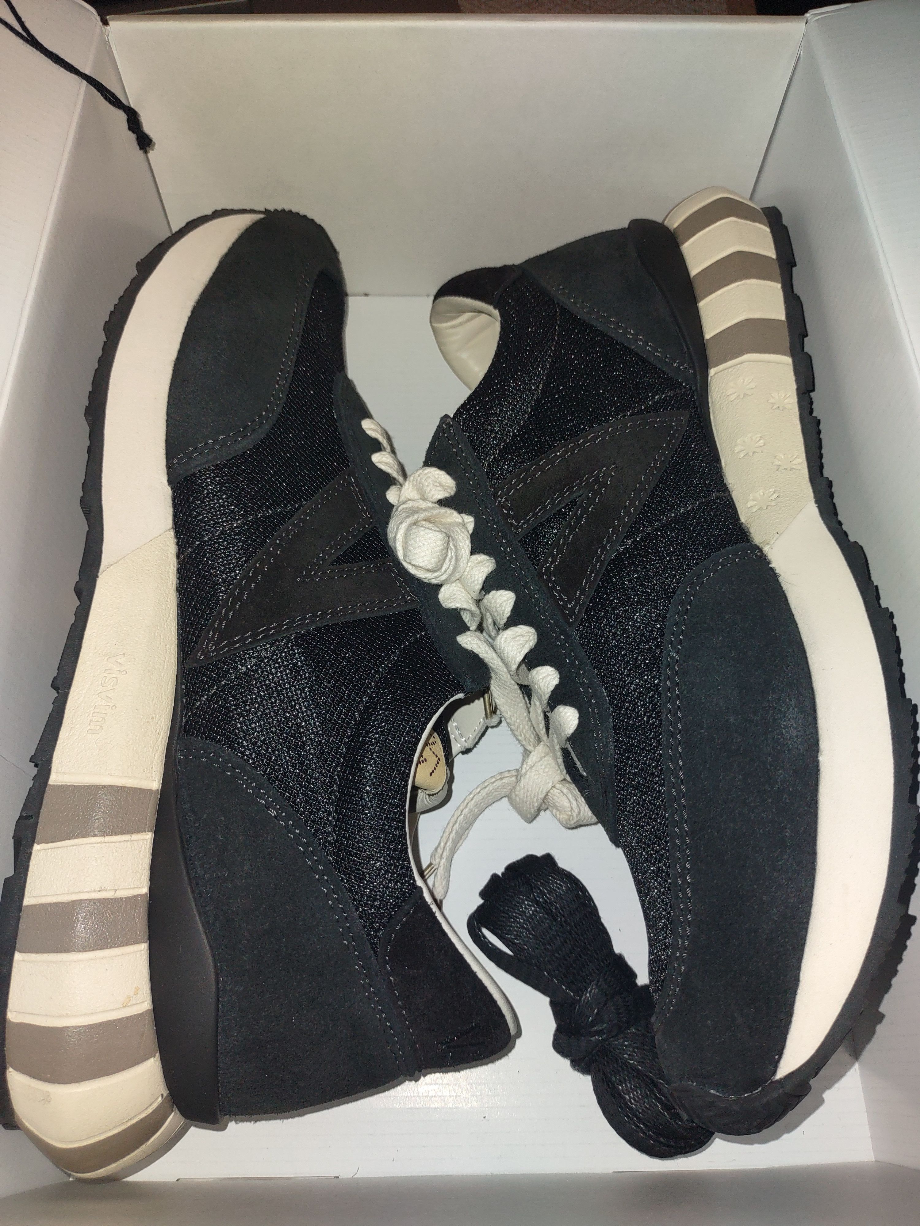 image of Visvim Attica Suede-Trimmed Nylon Sneakers in Black, Men's (Size 10)