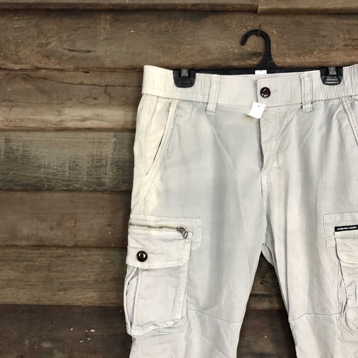Japanese Brand DL Fashion White faded Multipocket Jogger Pants #4393 Size 30" / US 8 / IT 44 - 6 Thumbnail